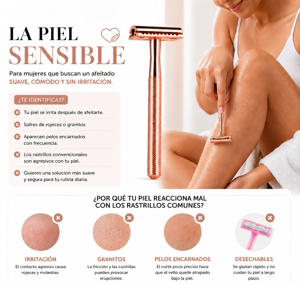 RAZARO™ Afeitadora de seguridad para una Piel Suave