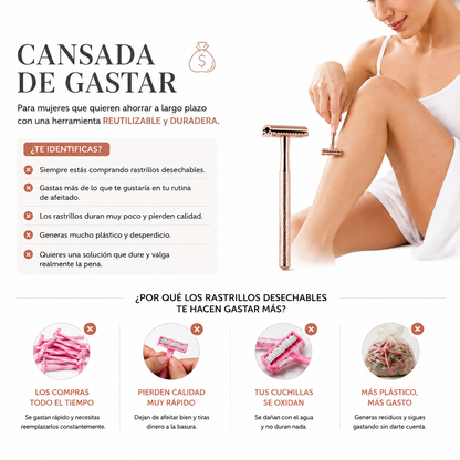 RAZARO™ Afeitadora de seguridad para una Piel Suave