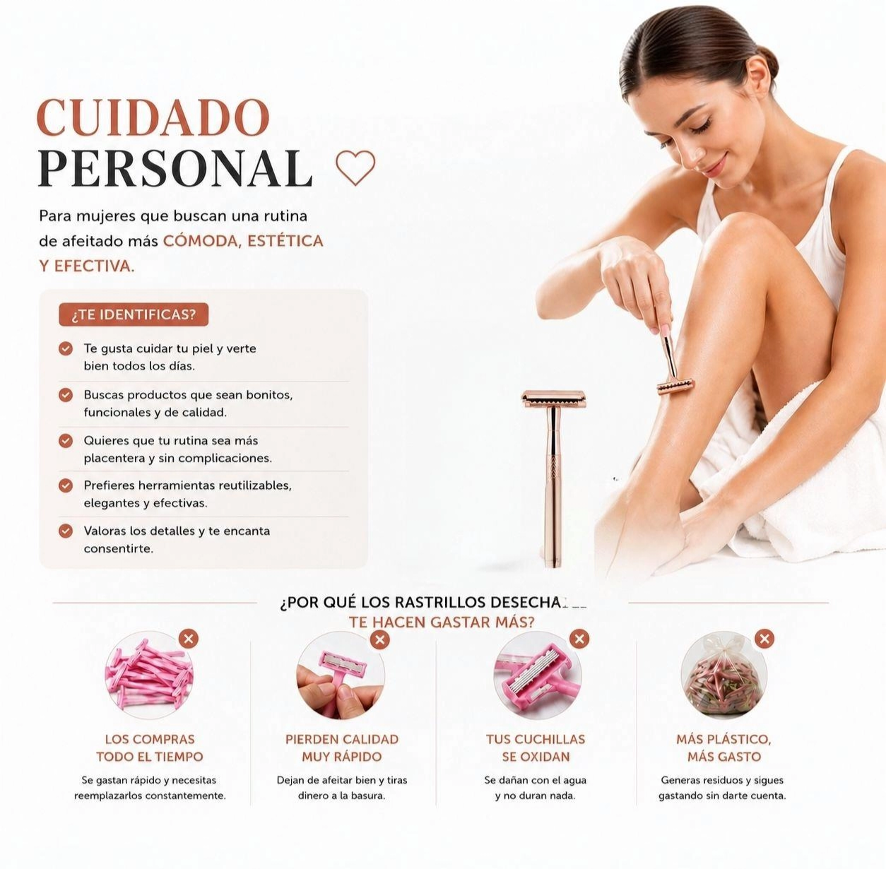 RAZARO™ Afeitadora de seguridad para una Piel Suave